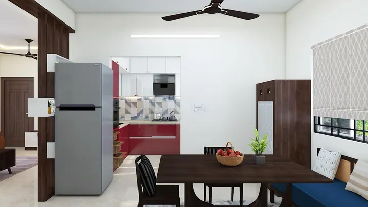 2BHK dining area design, second view