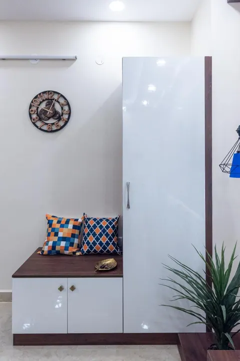 Living room design, seating area view