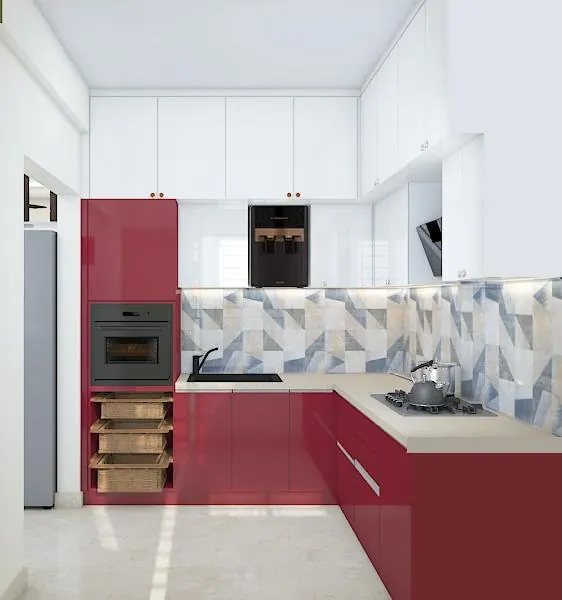 Modular kitchen design scheme one, first view