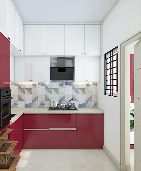 Modular kitchen design scheme one, second view