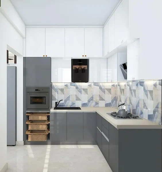 Modular kitchen design scheme two, first view